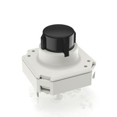 RAFI Black Tactile Switch, 1NO 100mA 15mm Panel Mount