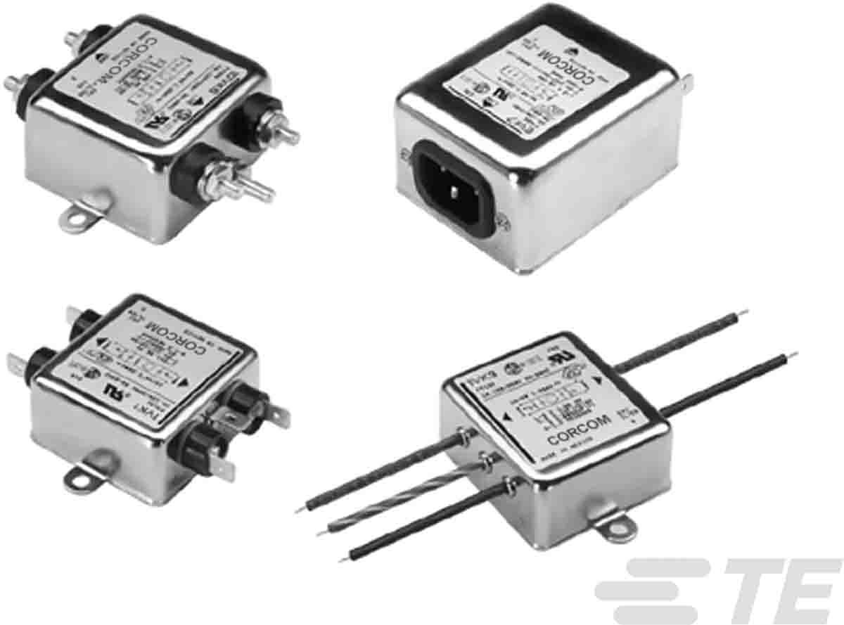 TE Connectivity, Corcom K 5A 250 V ac 50/60Hz, Flange Mount RFI Filter, Fast-On, Single Phase