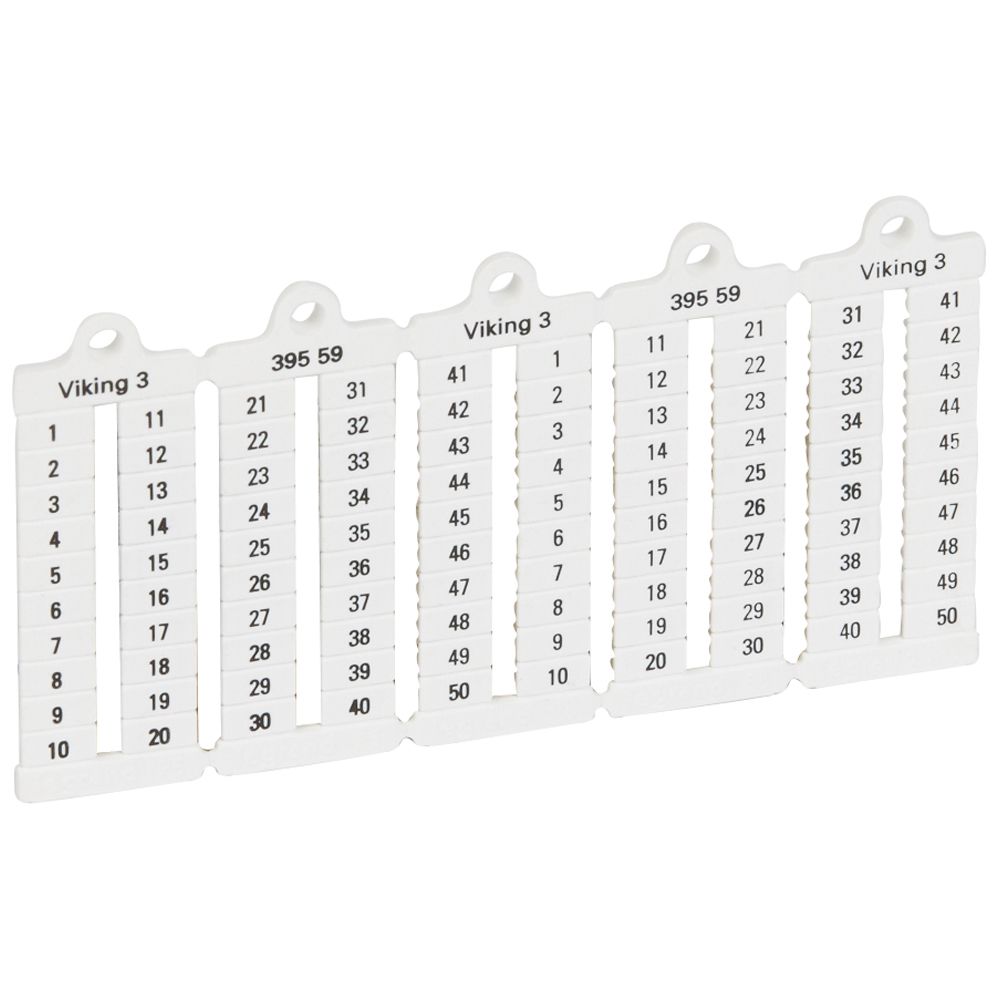 Legrand Number Marker Plate for use with  for use with Terminal Blocks