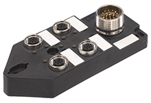 Brad from Molex 120248 Series Sensor Box, M12, 5m cable, 4 way, 4 port