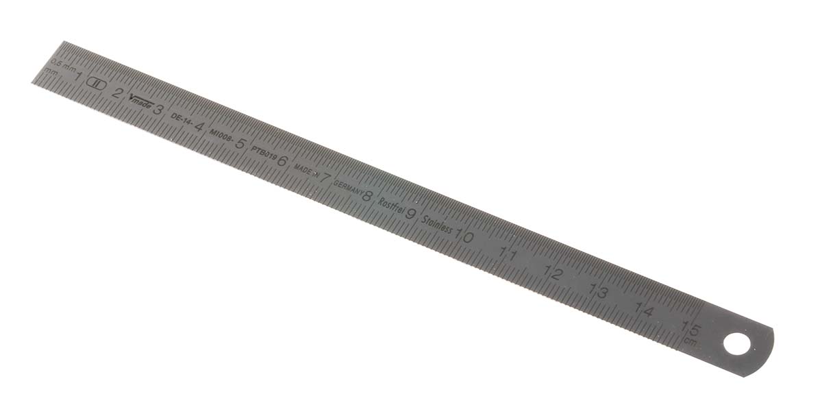 MikronTec 150mm Stainless Steel Metric Ruler