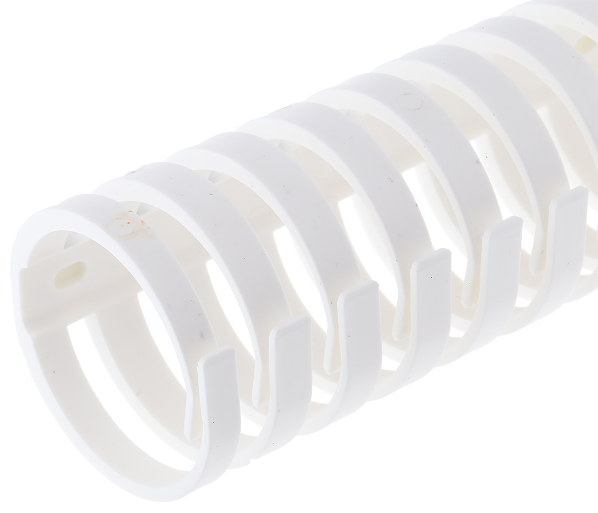HellermannTyton White Slotted Flexible Panel Trunking - Flexible Slot, W45 mm x D48mm, L0.5m, Plastic