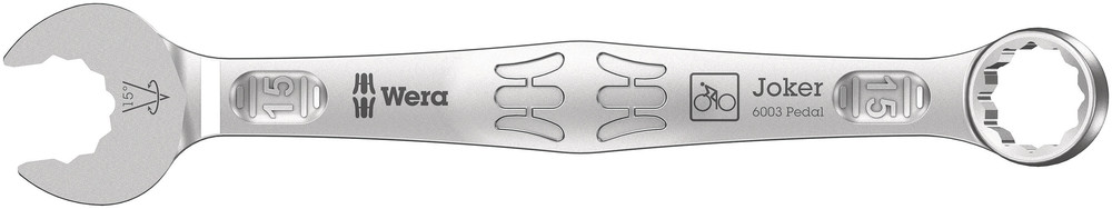Wera Combination Spanner, 15mm, Metric, Double Ended, 174 mm Overall