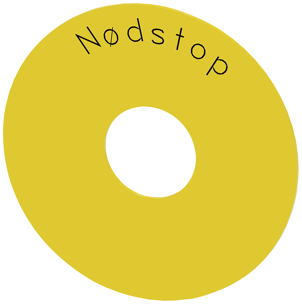 Siemens EMERGENCY STOP backing plate, Nødstop