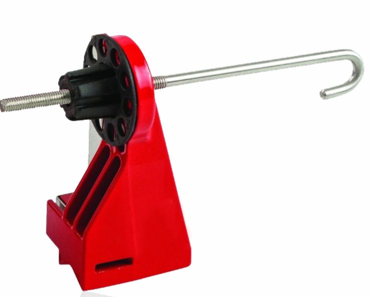 RS PRO Red 2-Lock Steel, Nylon, Stainless Steel Ball Valve Lockout, 6.6mm Shackle
