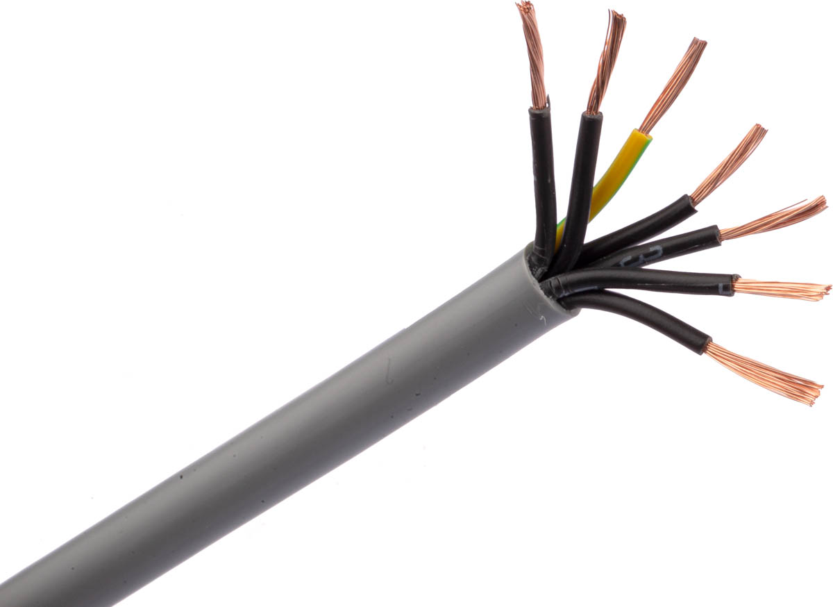 Lapp ÖLFLEX CLASSIC 110 Control Cable, 7 Cores, 0.75 mm² CSA 18 AWG, Unscreened, 50 m, Grey Polyvinyl Chloride Sheath
