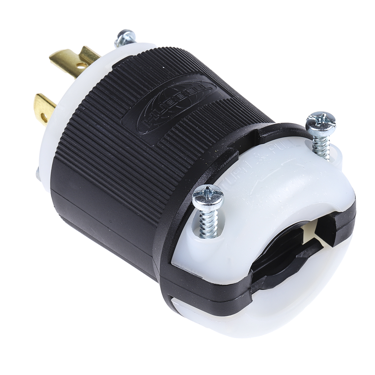 Hubbell USA Mains Plug, 20A Black, Cable Mount Nylon Screw, 250 V