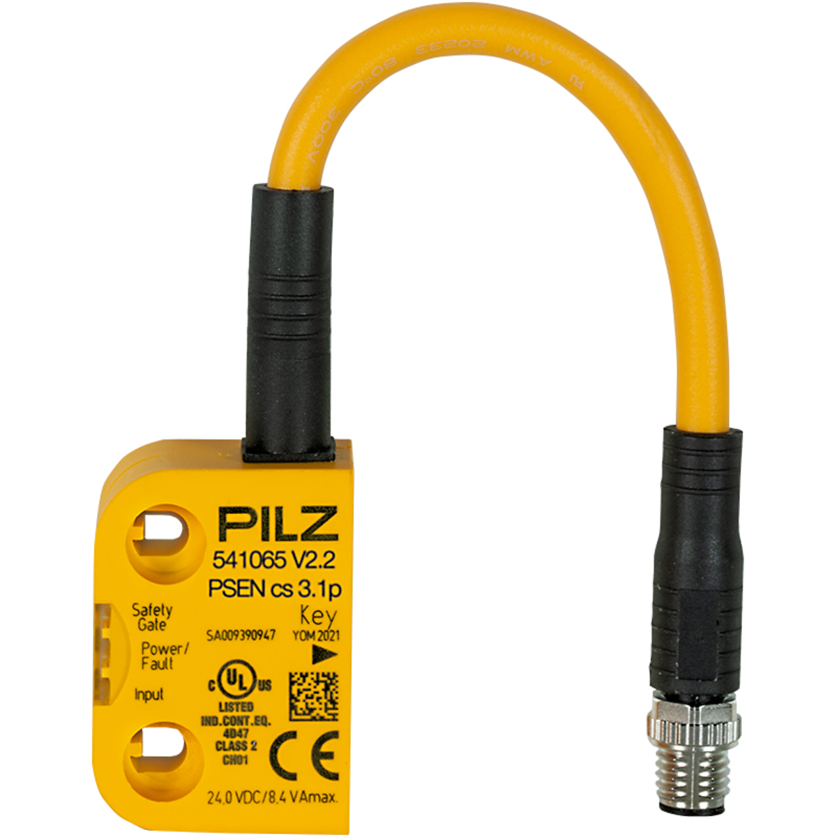 Pilz PSEN cs3.1p Series Transponder Non-Contact Safety Switch, 24V dc, Plastic Housing, M8