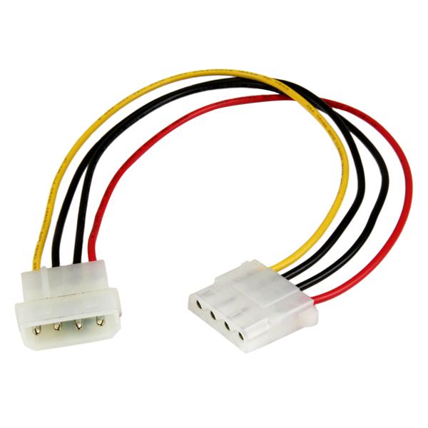 StarTech.com Extension Power Cable, Black, 12in