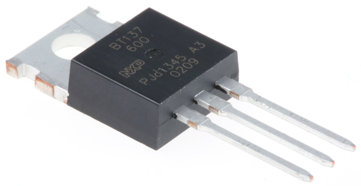 WeEn Semiconductors Co., Ltd Through Hole, 3-pin, TRIAC, 600V, Gate Trigger 1.5V 600V