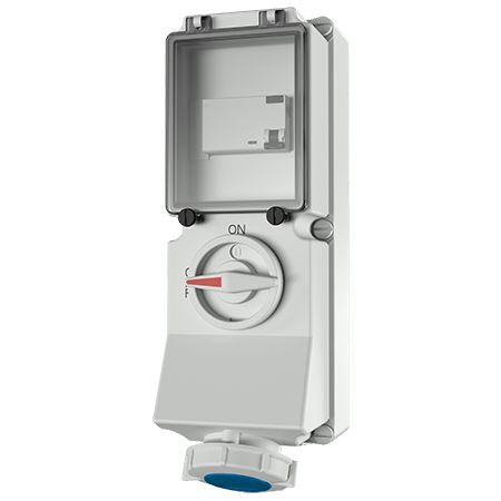 MENNEKES Switchable IP67 Industrial Interlock 3P, Earthing Position 6h, 16A, 230 V