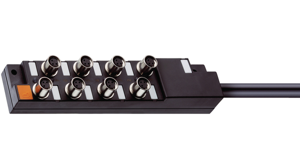 Lumberg Automation 653 Series Sensor Box, M8, 5m cable, 4 way, 4 port