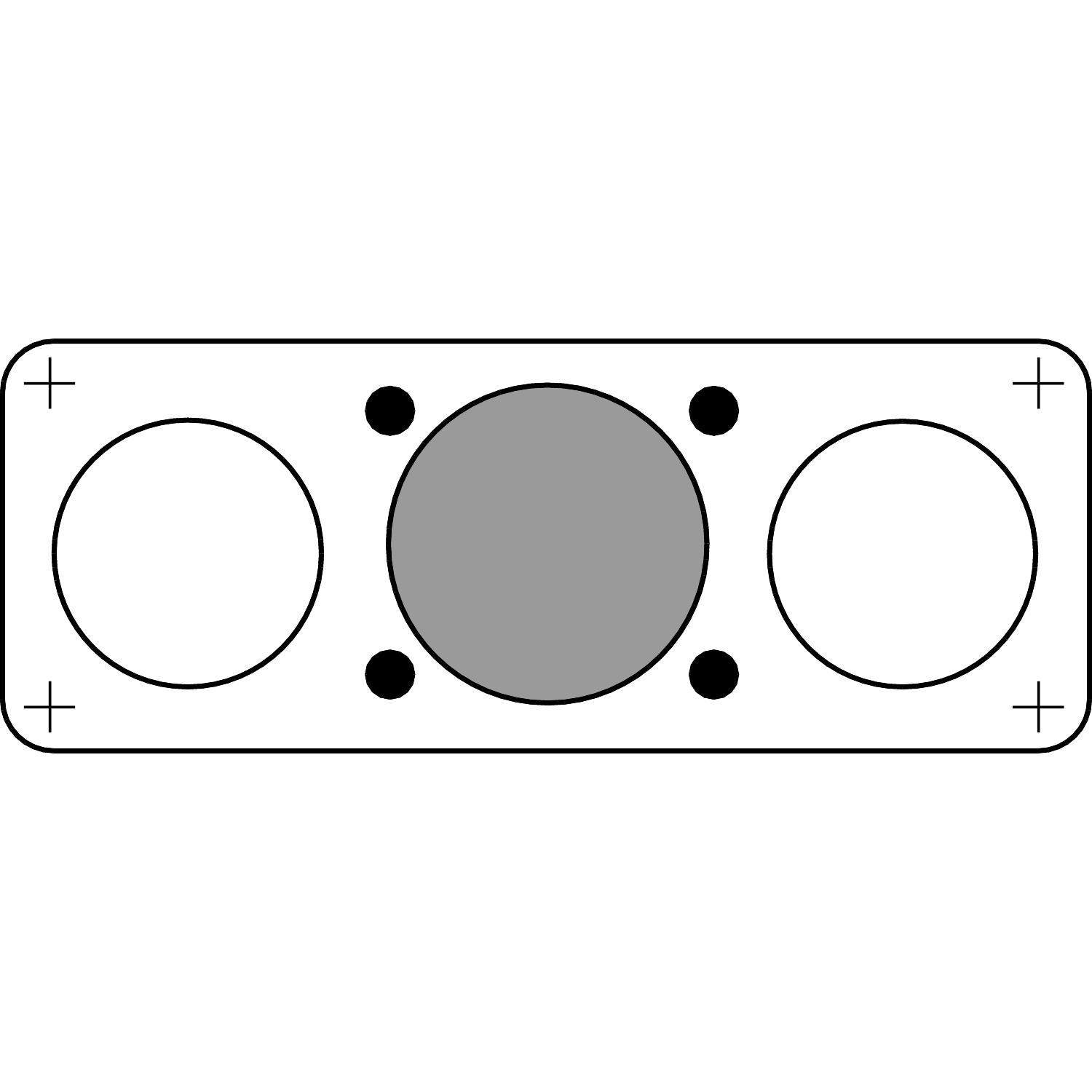 Schneider Electric FL21 Series TPE Cable Entry Membrane for Use with Spacial (Spacial S3D) Compact Enclosure, 214 x 30