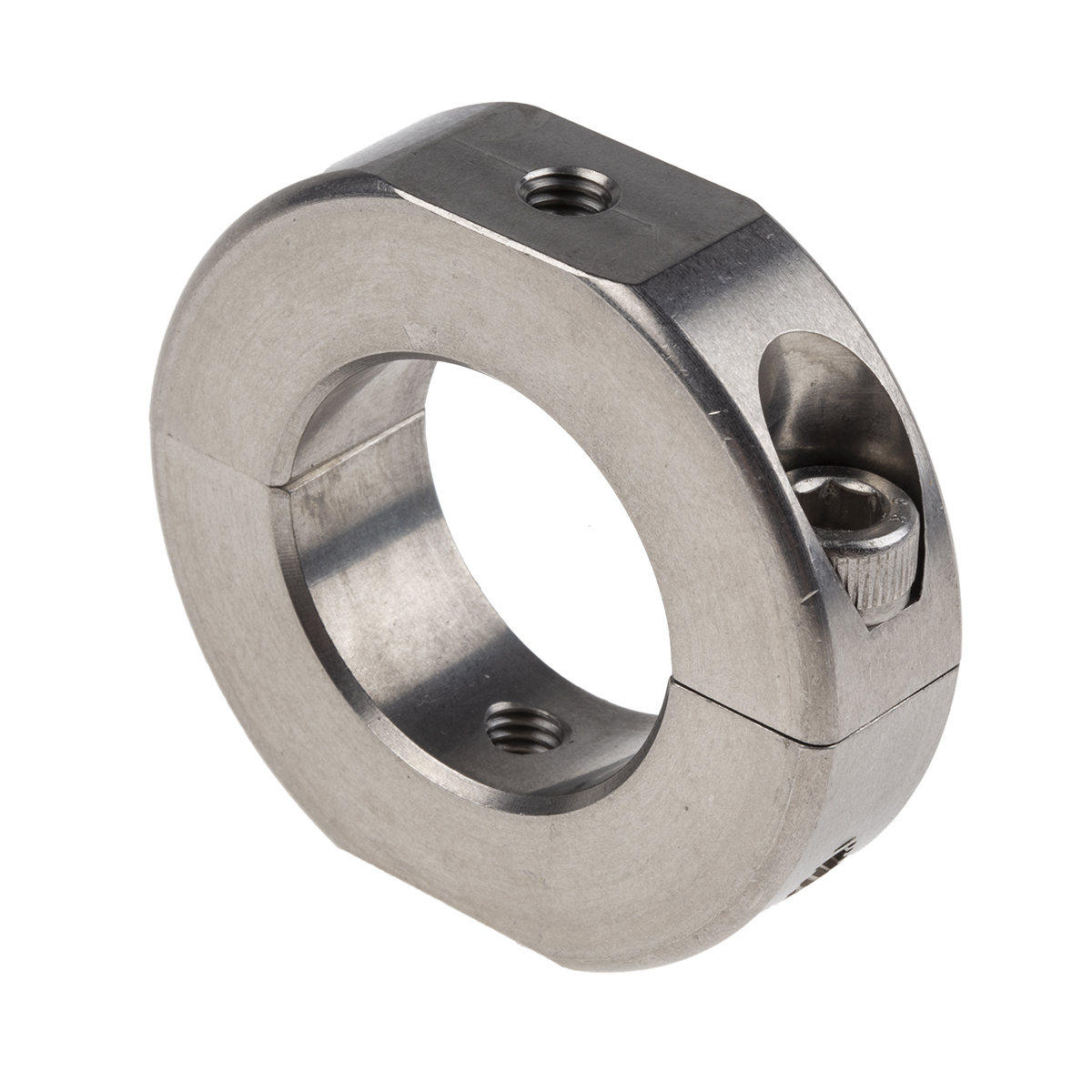 Ruland Shaft Collar, Two Piece, Clamp Screw, Bore 30mm, OD 54mm, W 15mm, Stainless Steel