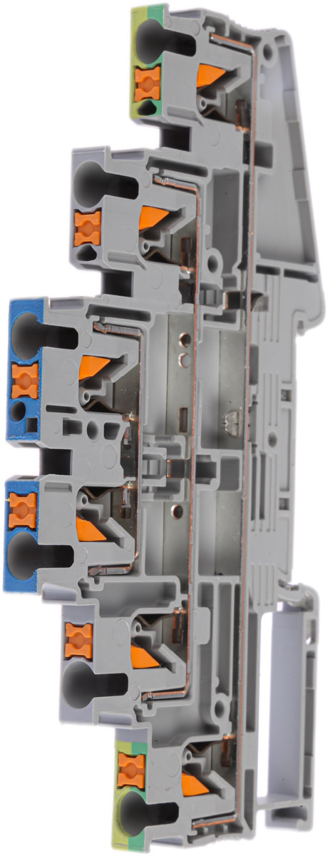 Phoenix Contact 3210538 PT 2.5-PE/L/N Series Grey, 0.14 → 4mm², Triple-Level, Push In Termination