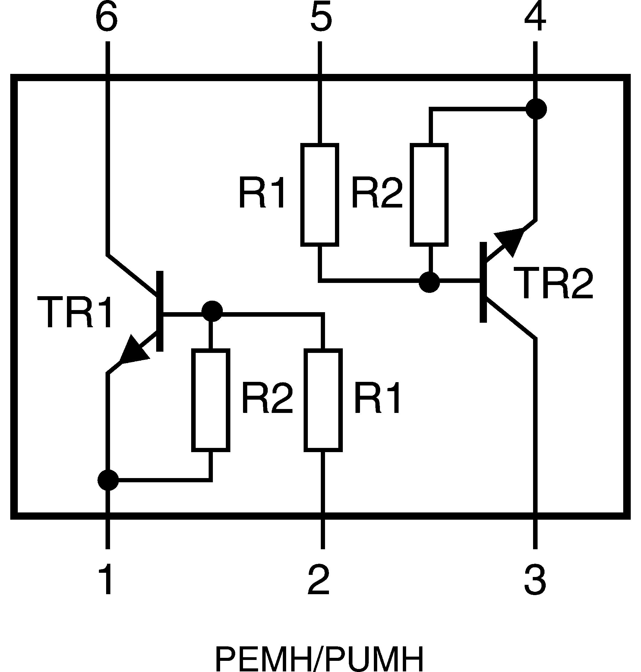 Nexperia PUMH11,115 Dual NPN Digital Transistor, 100 mA, 50 V, 6-Pin UMT
