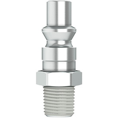 CEJN Zinc Plated Steel Male Pneumatic Quick Connect Coupling, R 1/8 Male Thread