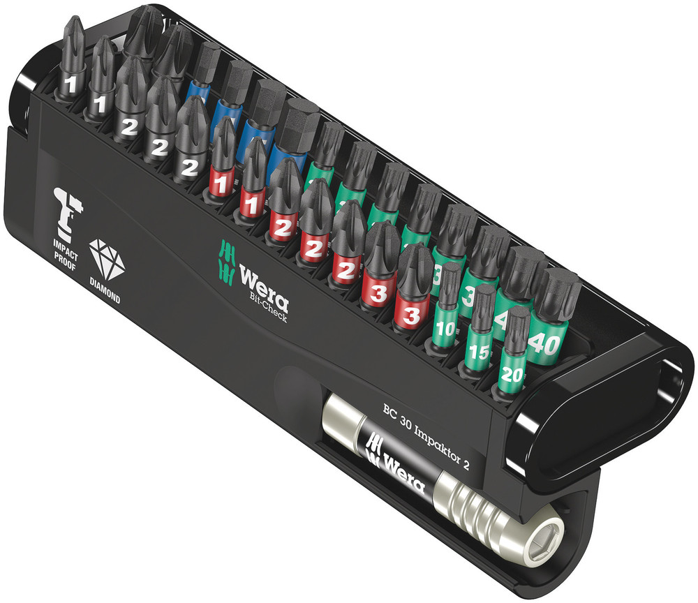 Wera 30 Pieces, Phillips, Pozidriv