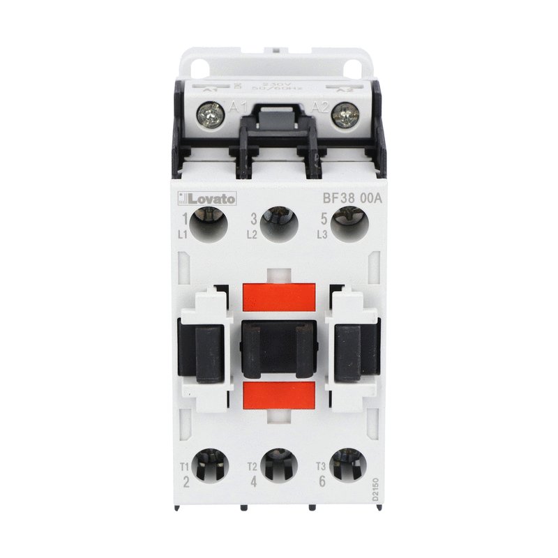 Lovato Orange BF Contactor, 230 V ac Coil, 3-Pole, 38 A, 18.5 kW, 3NO, 440 V ac
