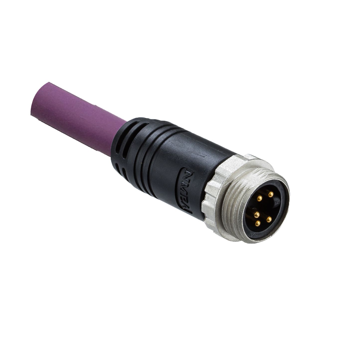 Amphenol Industrial Male 5 way M12 to Wire Lead Connector Cable, 2 m