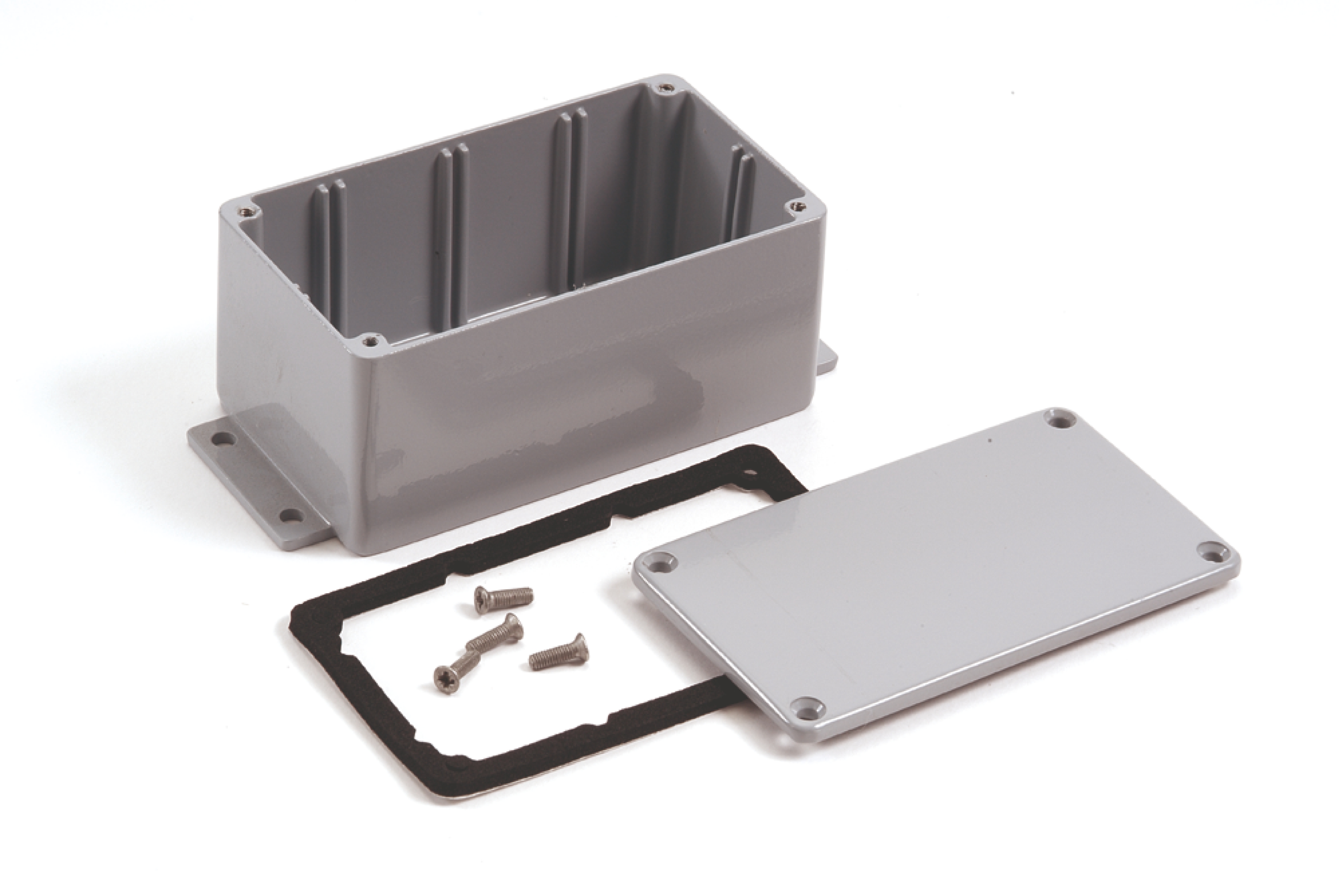 Deltron 484 Series Grey Die Cast Aluminium Enclosure, IP68, 202 x 120.8 x 106.7mm