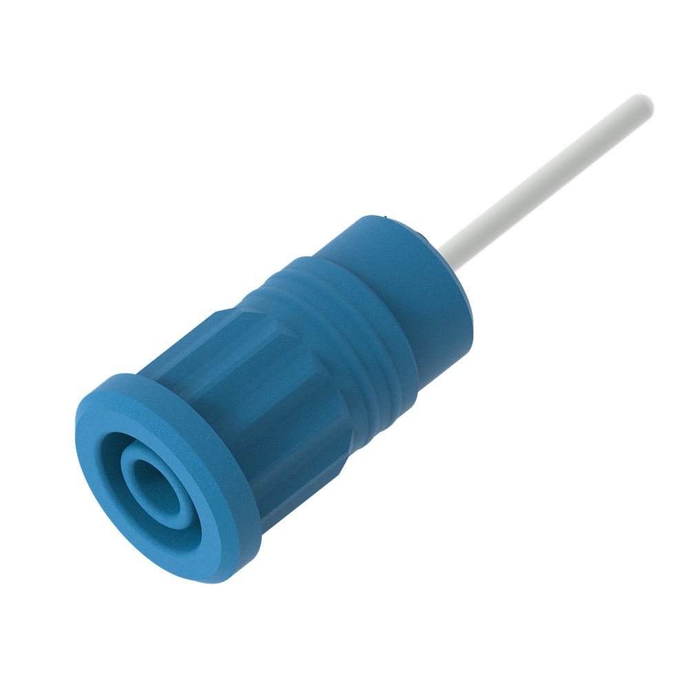 Electro PJP Blue Female Banana Socket, 4 mm Connector, Press Fit Termination, 36A, 1kV, Nickel Plating