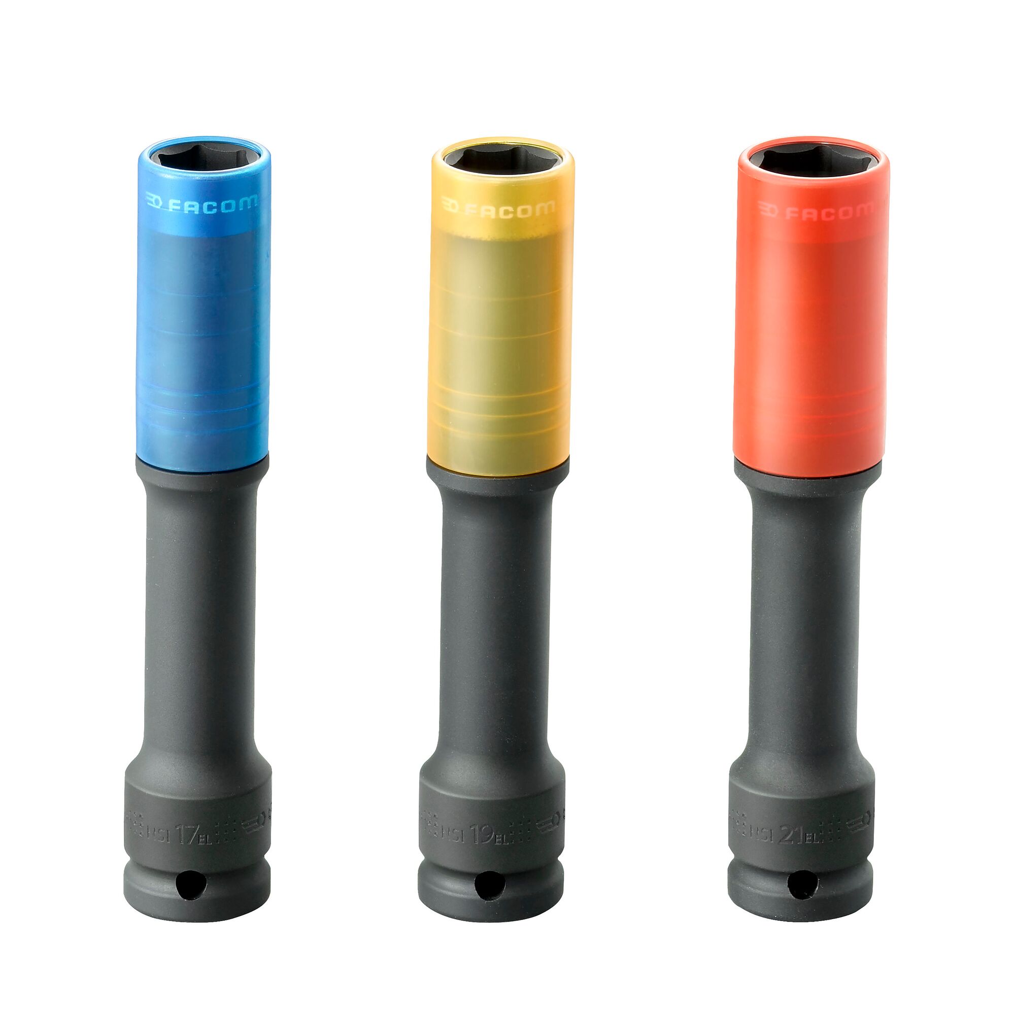 Facom 3-Piece Metric 1/2 in Wheel Nut Socket Set, 6 point