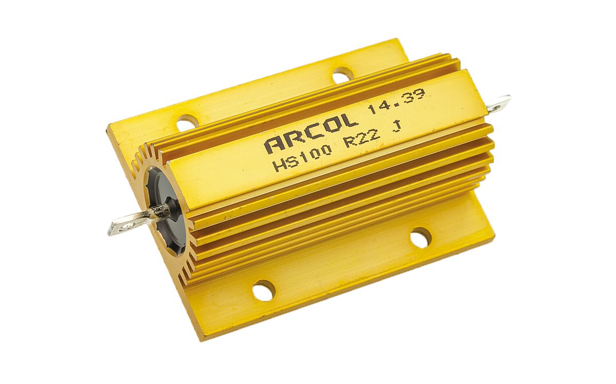 Arcol, 220mΩ 100W Wire Wound Chassis Mount Resistor HS100 R22 J ±5%