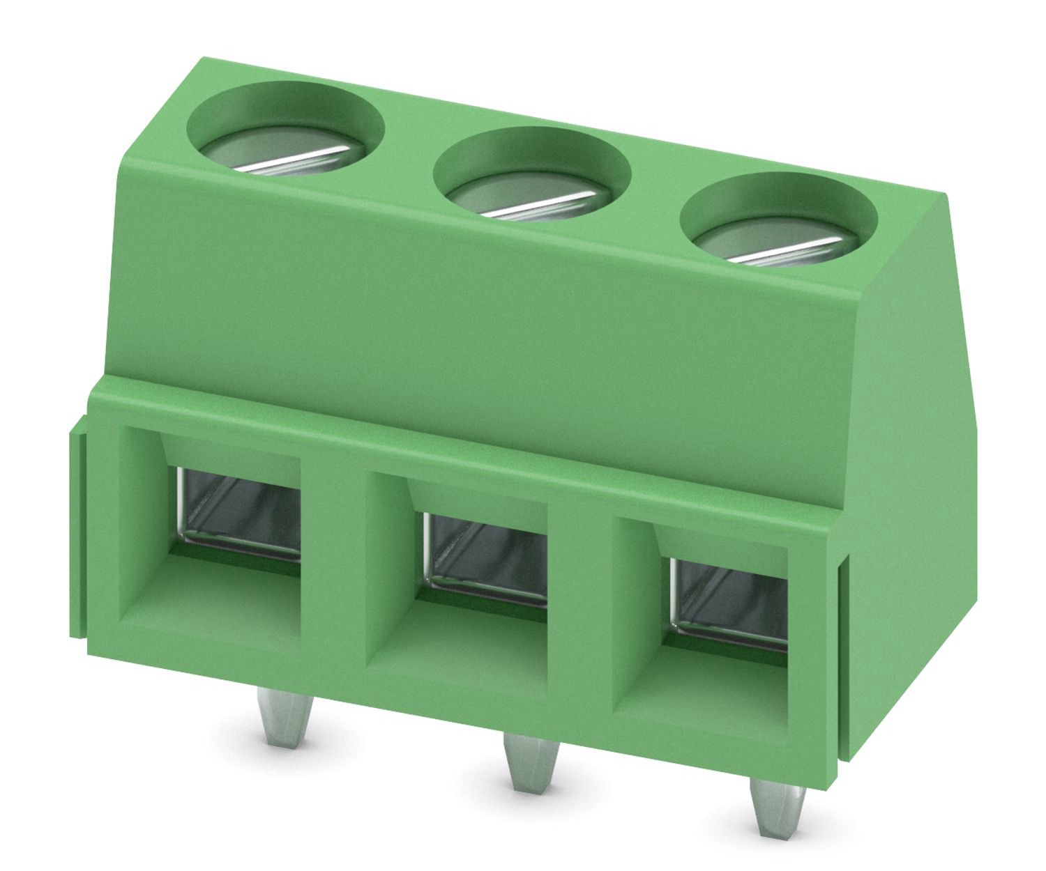 Phoenix Contact MKDSN 1.5/ 3-5.08 Series PCB Terminal Block, 5.08mm Pitch, Through Hole Mount, 1-Row, Solder Termination
