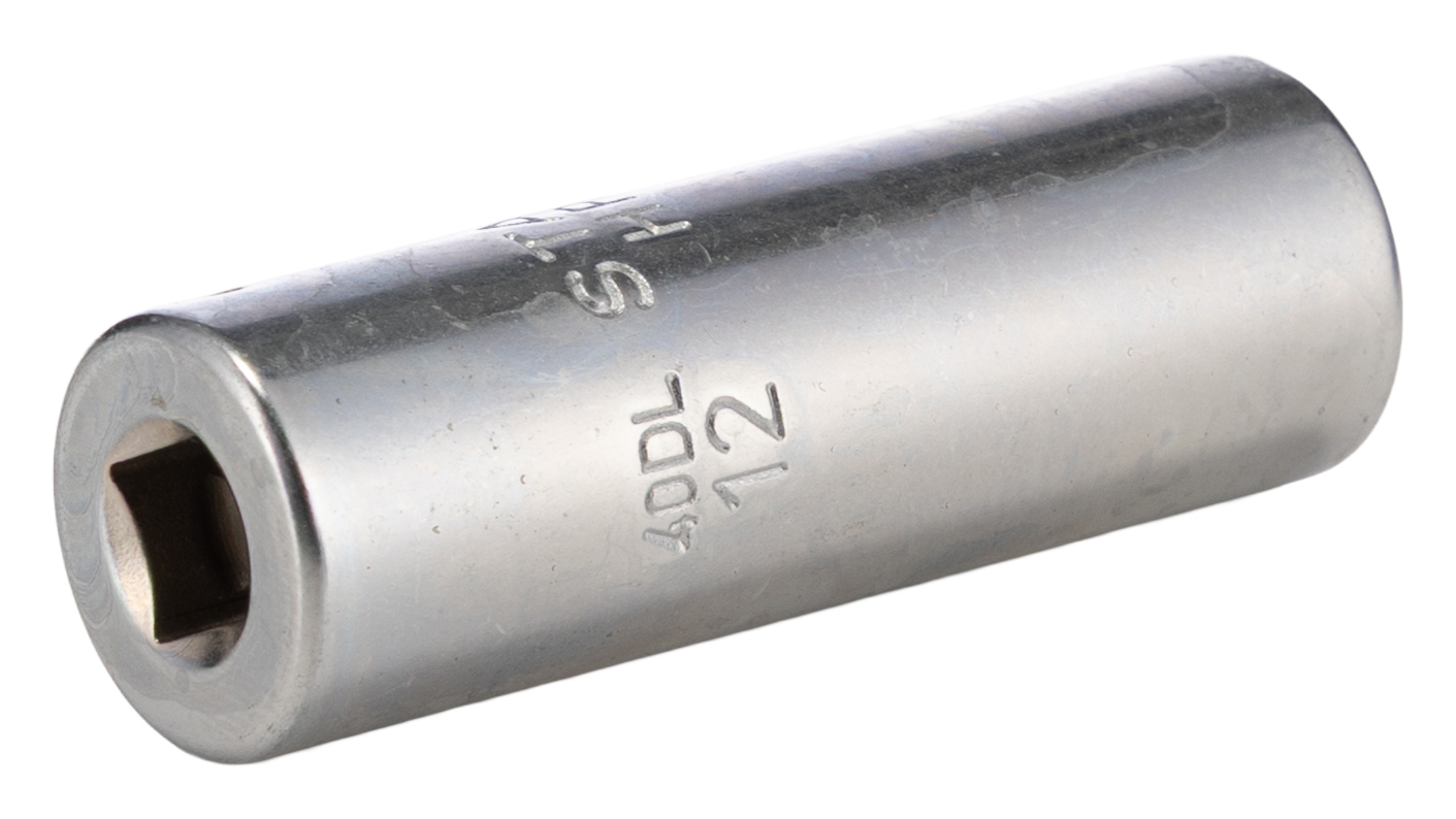 STAHLWILLE 1/4 in Drive 12mm Deep Socket, 12 point, 50 mm Overall Length