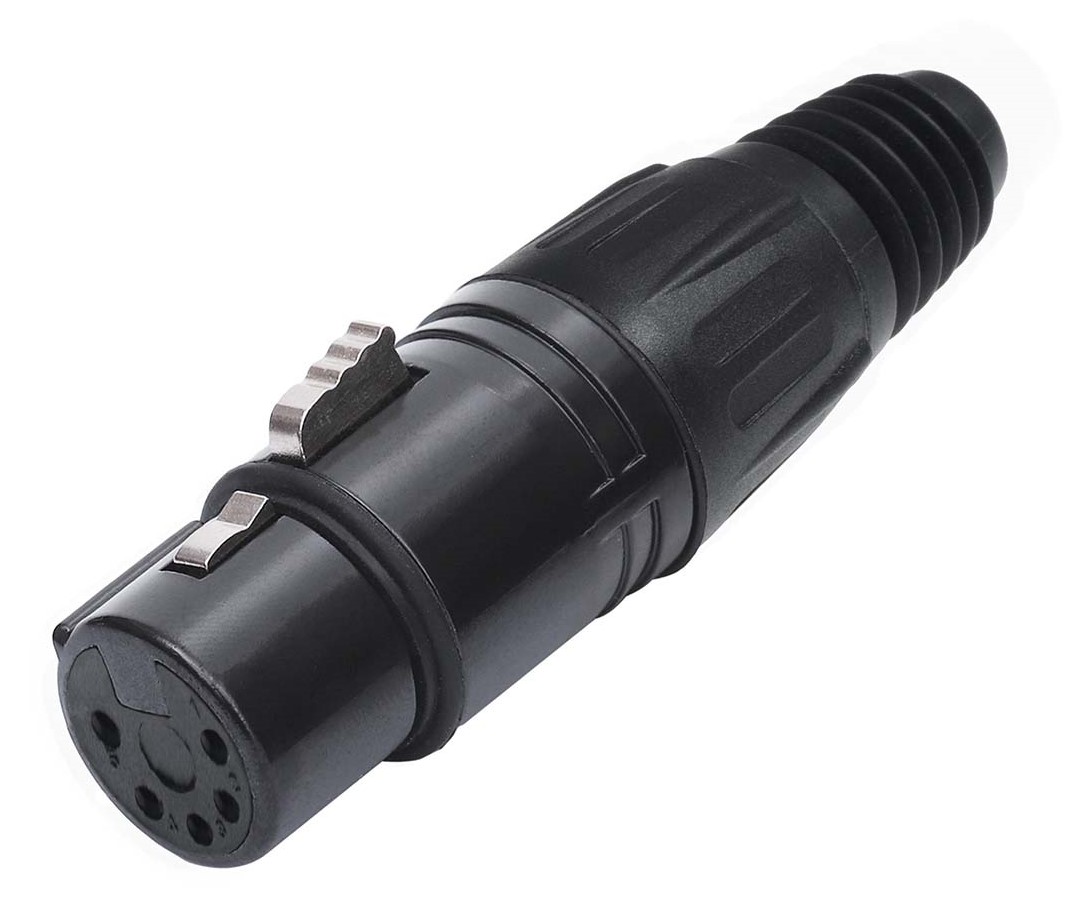 RS PRO Cable Mount XLR Connector, Female, 75 V, 5 Way, Silver Plating
