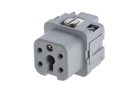 Amphenol Industrial Heavy Duty Power Connector Insert, 16A, Female, Heavy Mate C146 Series, 4+PE Contacts