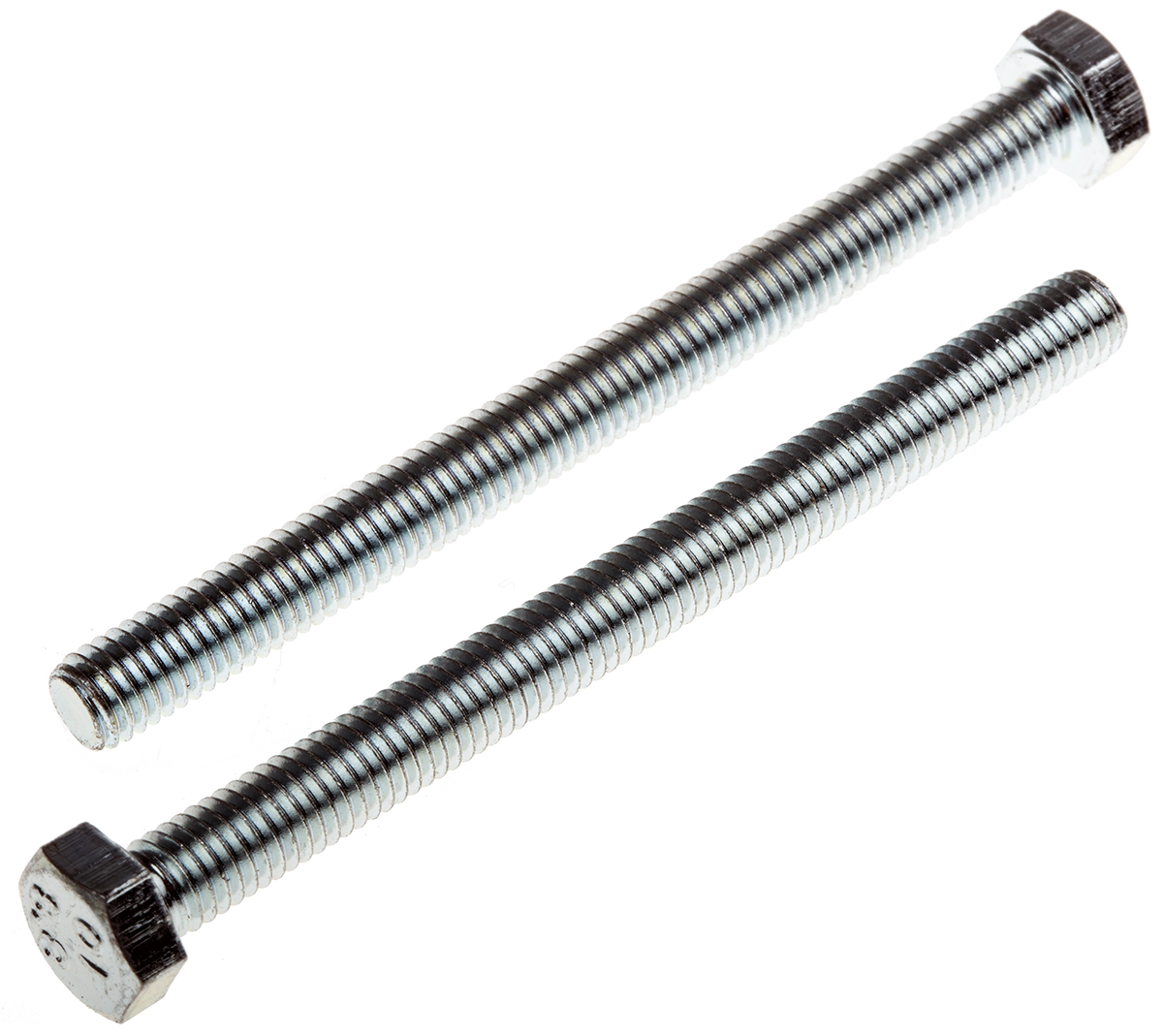 RS PRO Bright Zinc Plated Steel, Hex Bolt, M5 x 60mm