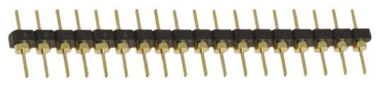 Samtec BBL Series Straight Through Hole Pin Header, 18 Contact(s), 2.54 mm Pitch, 1 Row, Unshrouded