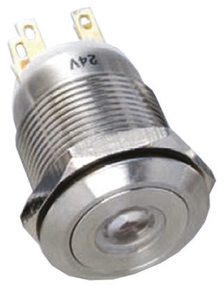 EOZ Illuminated Push Button Switch, Momentary, Panel Mount, DPDT, Yellow LED, IP65