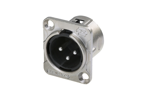 REAN Products Socket Mount XLR Connector, Male, 3 Way