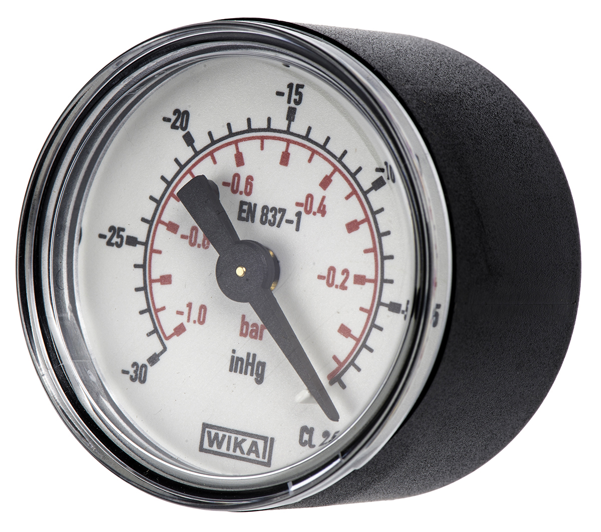 WIKA Analogue Pressure Gauge 0bar Back Entry 40mm Outside Diameter, With RS Calibration