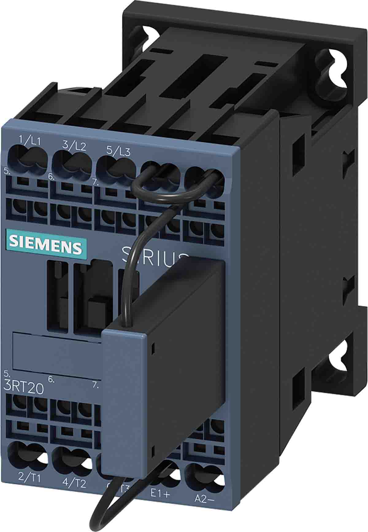 Siemens SIRIUS 3RT Size S00, 3RT2 Contactor, 24 V dc Coil, 3-Pole, 12 A, 5.5 kW, 1NC