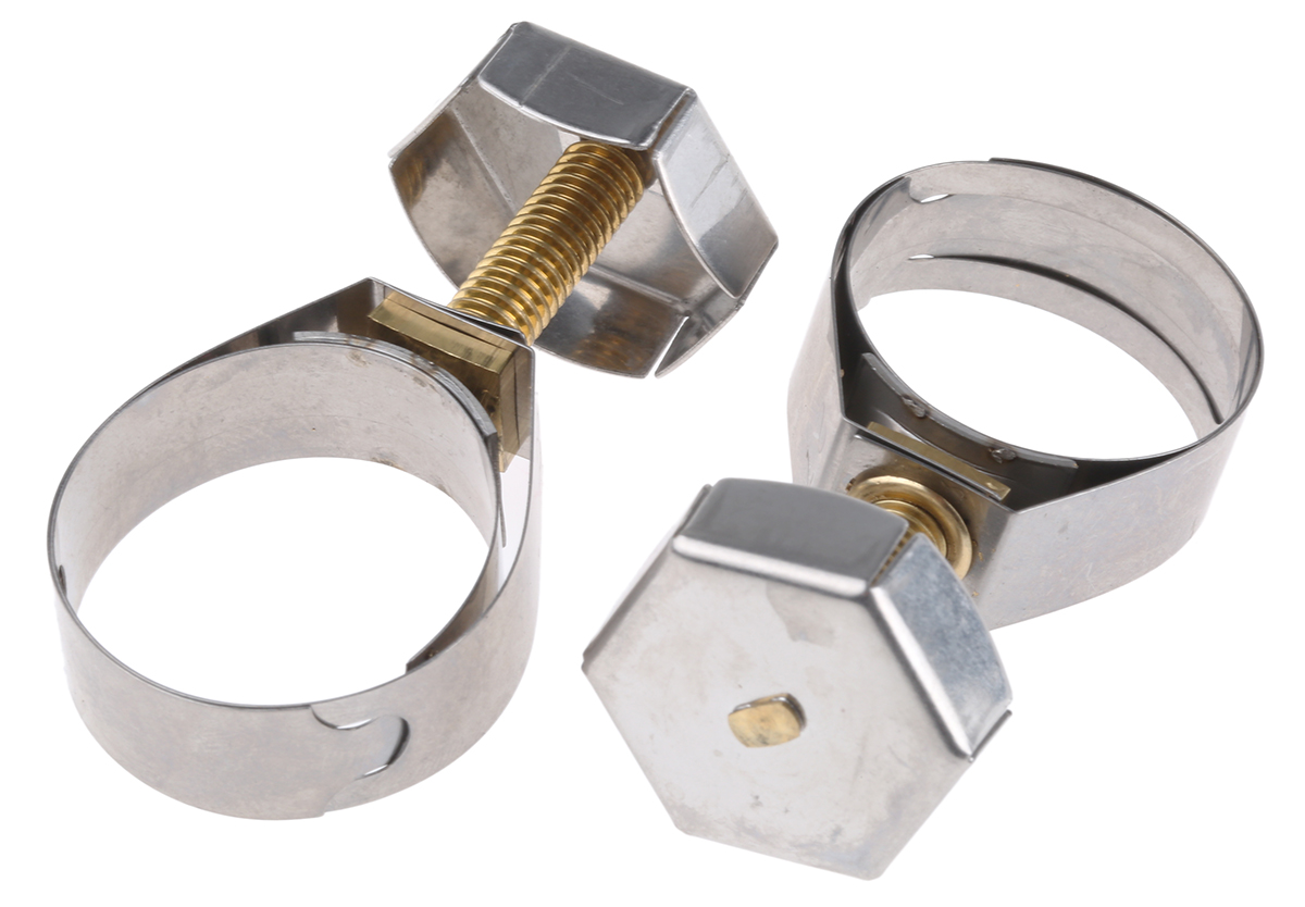 Unex Brass (Bolt), Stainless Steel Thumb Hex Unex, 11mm Band Width, 21.8 → 27mm ID