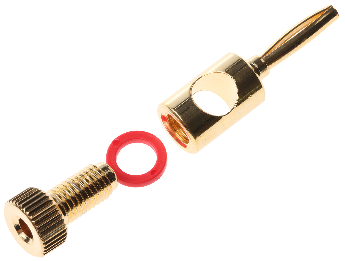 RS PRO Loudspeaker Connector Plug, 1 Way, 16ARed, Screw Down Termination