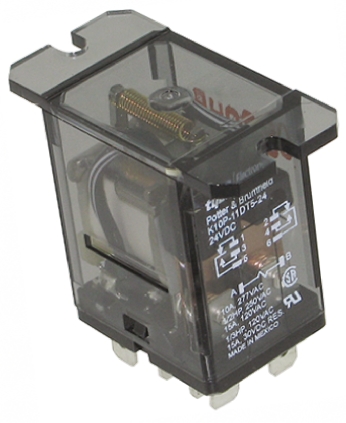 TE Connectivity Panel Mount Power Relay, 24V dc Coil, 15A Switching Current, DPDT