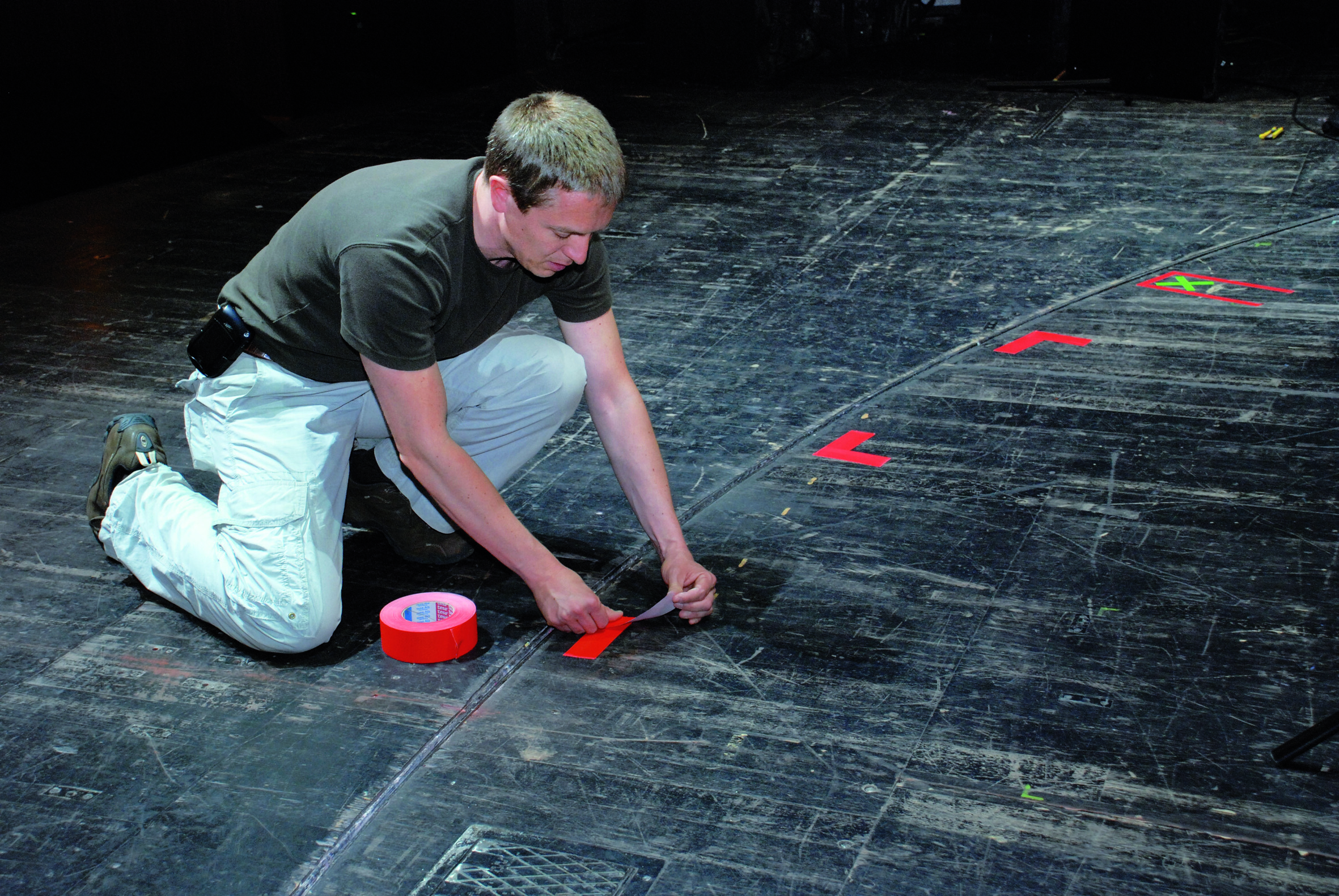 Tesa 4671 Neon Yellow Rubber Gaffa Duct Tape, 25mm x 25m, 0.28mm Thick