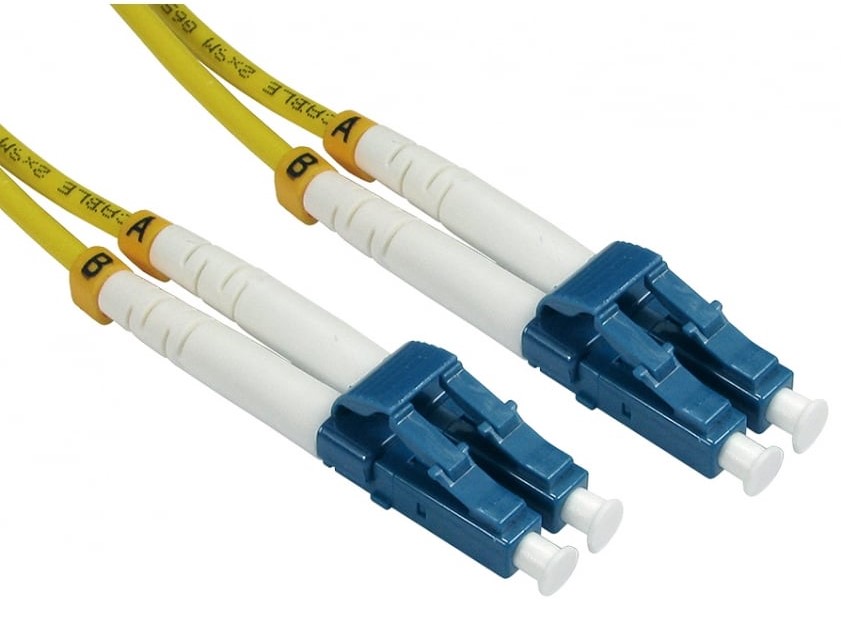 RS PRO LC to LC Duplex Single Mode OS2 Fibre Optic Cable, 3mm, Yellow, 15m
