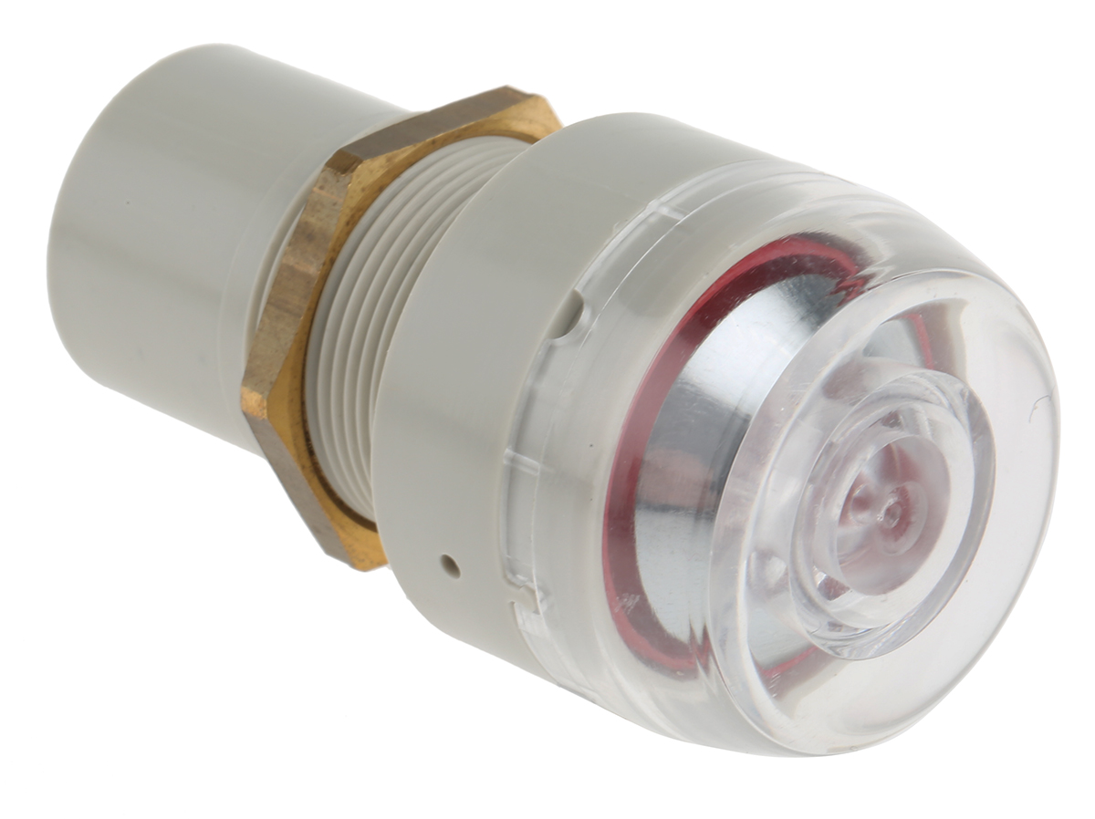 Crouzet Red Panel Mounting Visual Indicator, 8bar, 4 mm inlet port, 22.5mm mount hole