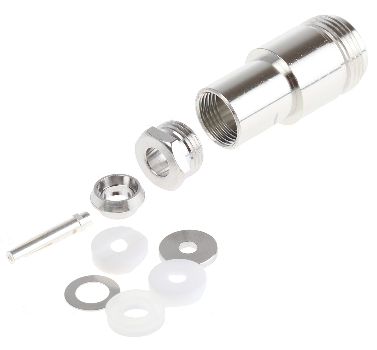 Telegartner, Jack Cable Mount N Connector, 50Ω, Clamp Termination, Straight Body