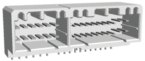 TE Connectivity, MULTILOCK 040/070 Automotive Connector Socket White Through Hole 34 Way, Solder Termination 175444-1