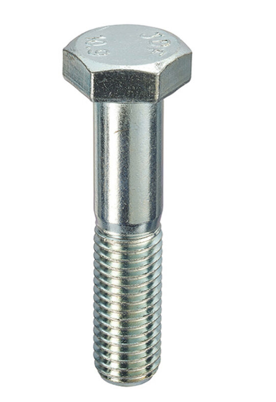 RS PRO Bright Zinc Plated Steel, Hex Bolt, M12 x 70mm