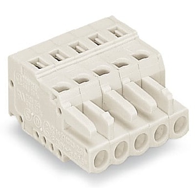 WAGO, 5mm Pitch, 721, 3 Way, Pluggable Terminal Block, Feed Through Plug, Cable Mount, Cage Clamp Termination,