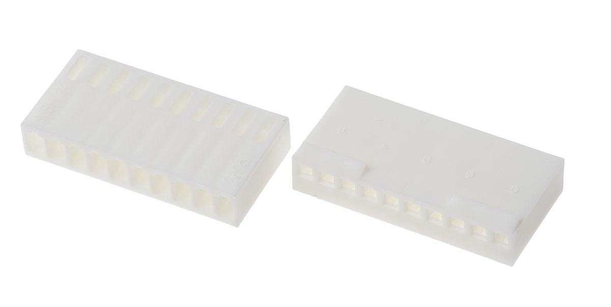 Molex, 2695 Female Connector Housing, 2.54mm Pitch, 10 Way, 1 Row