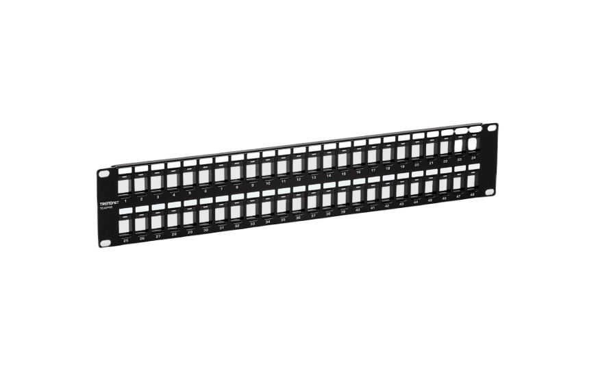 Trendnet TC Series Cat6 48 Port Patch Panel 87mm Black